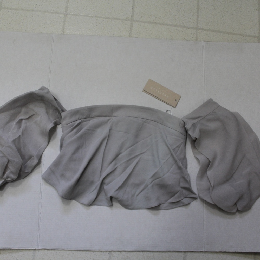 Keepsake Spectrum Off Shoulder Top Dove Grey